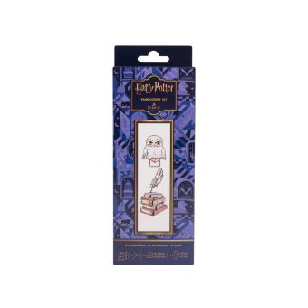 Kit broderie tracée marque page Hedwige livres Harry potter