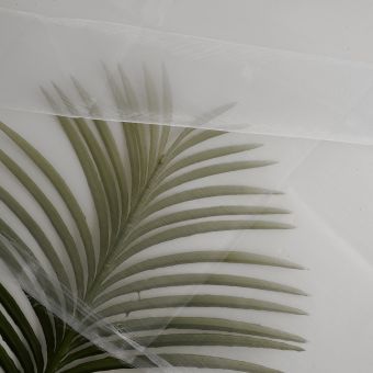 Tissu organza lisse uni blanc