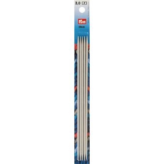 Aiguilles à tricoter doubles pointes, gris perle ou gris