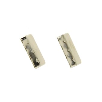 Embouts terminaison de sangle argentés 30 mm