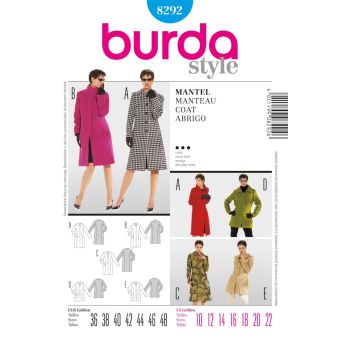 Patron burda 8292 manteau