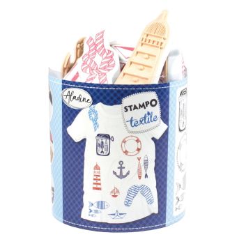 Kit tampons textile monde marin