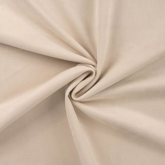 Tissu néoprène suède stretch uni écru