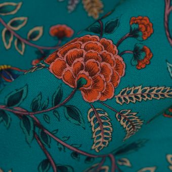 Tissu bachette lourde émerisé crush turquoise