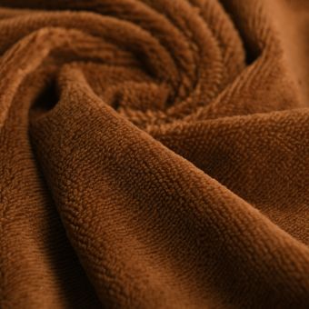 Tissu éponge Bambou douce terracotta 