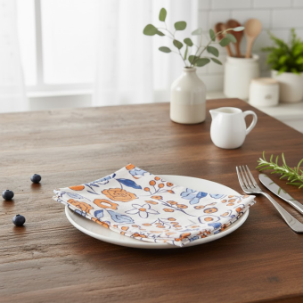 Lot de 4 serviettes petit dejeuner