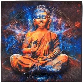 Carré Similicuir SPIRITUEL Spirituel Bouddha Galaxy