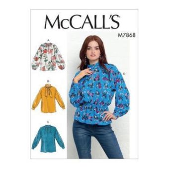 Patron Mc Call 7868 blouse femme col lavallière 