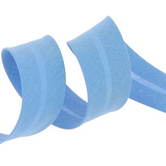 Biais replié 30 mm bleu vif