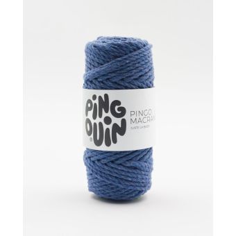 Pelote de fil à tricoter Macramé indigo - Pingouin