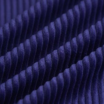 Tissu velours côtelé grosses côtes BigBoy bleu