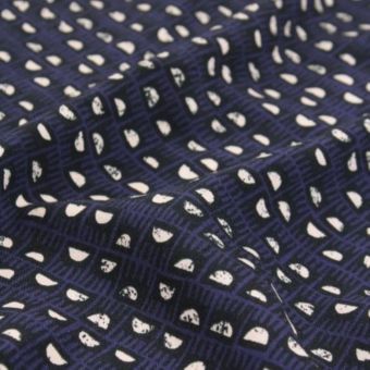 Tissu viscose Dam bleu indigo - Églantine et Zoé