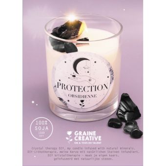 KIT DIY BOUGIE LITHOTHERAPIE OBSIDIENNE