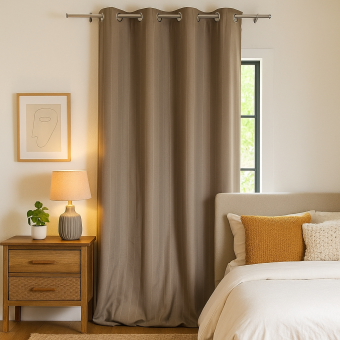 Rideau Ecly taupe 140x250 cm