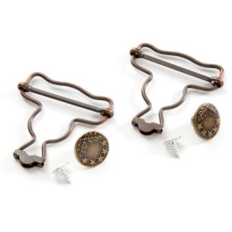 Boucles pour salopette  bronze