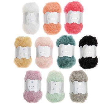 Kit 10 pelotes fils à crocheter Creative bubble couleurs pastels 005 - Rico Design