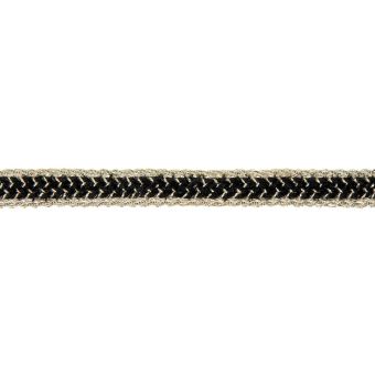 Ruban fantaisie noir or 10mm