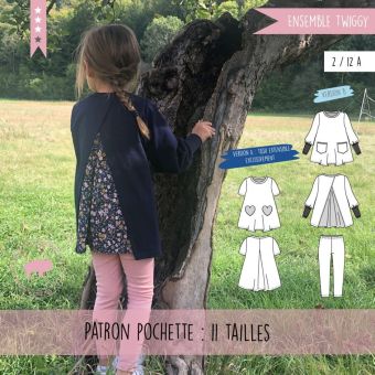 Patron pochette enfant ensemble tunique et legging Twiggy du 2 au 12 ans - Super Bison