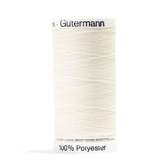 Bobine de fil polyester Gütermann - Blanc - COL 1