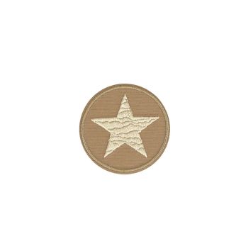 Ecusson thermocollant étoile beige 4,4cm x 4,4cm
