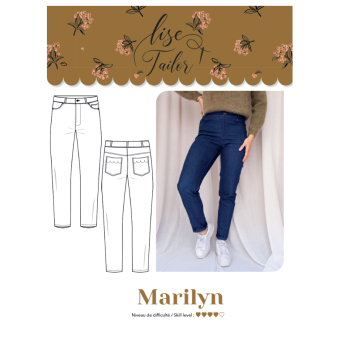 Patron Marilyn pantalon femme du 34 au 52 - Lise Tailor