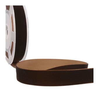 Bobine 10m Velours haute densité marron foncé