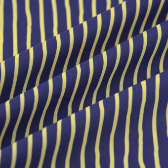 Tissu popeline prémium ligne beige Jaune Couture