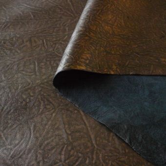 Véritable Cuir d'Agneau Grainé naturel Souple Métallisé Or antique