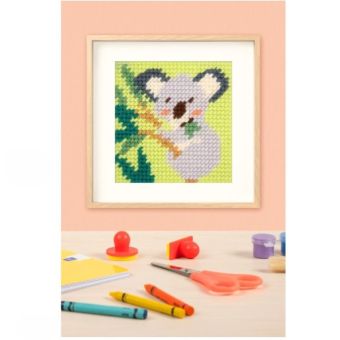Kit DIY canevas enfant - Coco le koala - DMC