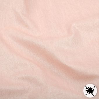 Tissu cretonne double enduction pu acrylique anti-tâche rose poudré