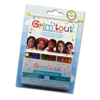Grim'Tout - Crayons de maquillage enfant Jumbo 12 pièces