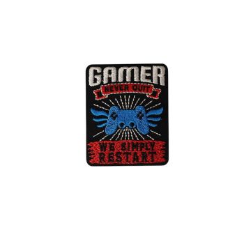Ecusson thermocollant gaming 4,5cm x 5,5cm gamer
