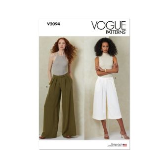 Patron Vogue V2094Y5 pantalon large femme 46-54