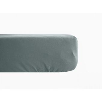 Drap housse percale pur coton peigné longues fibres 80 fils/cm² avec bonnet de 35 cm