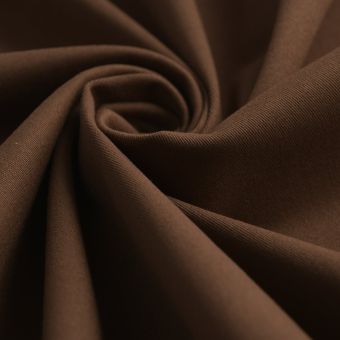 Tissu gabardine coton Gabin marron