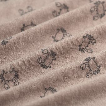 Tissu éponge crabe parme