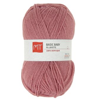 Pelote de fil à tricoter MT Basic baby rose moyen