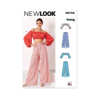 Patron New Look N° 6758 haut et pantalon femme