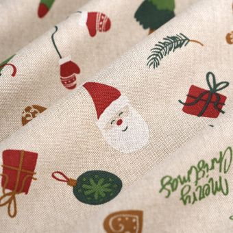 Tissu bachette Linen look décoration naturel