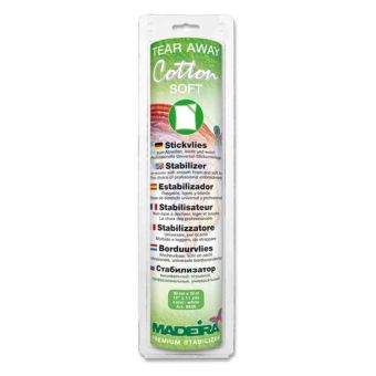 Stabilisateur broderie Madeira Cotton Soft 30 cm x 10 m blanc