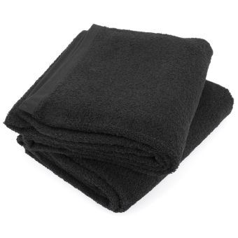 Lot de 2 draps bain 90x150 ALPHA Noir