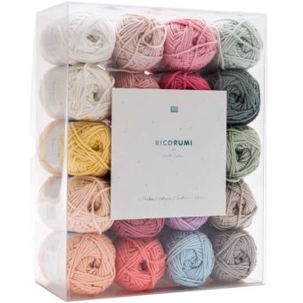 Kit 20 fils à crocheter Ricorumi pastel 004 57,5m - Rico Design