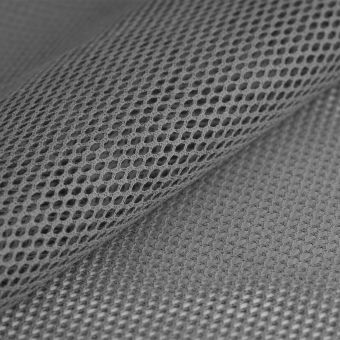 Tissu filet coton bio gris