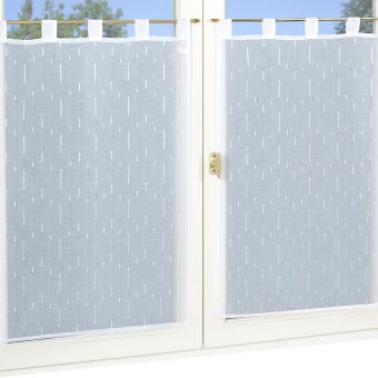 Paire de vitrages étincelle blanc