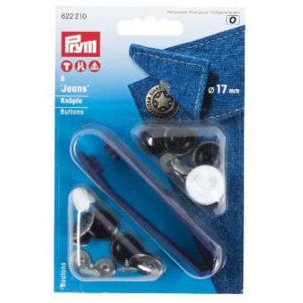 Ginojex Lot de 24 boutons en métal de 20 mm pour jeans, sans
