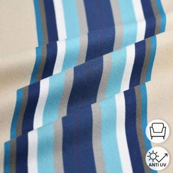 Tissu toile transat Ferret bleu 44cm 