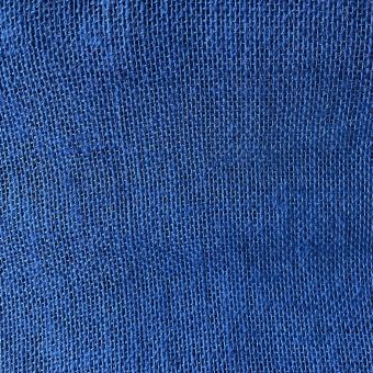 Toile jute colorée unie bleue