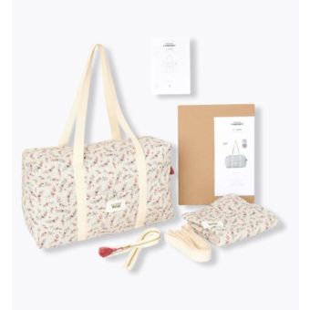 Kit couture sac Suzon matelassé recto fleuri et verso rayure - Promod