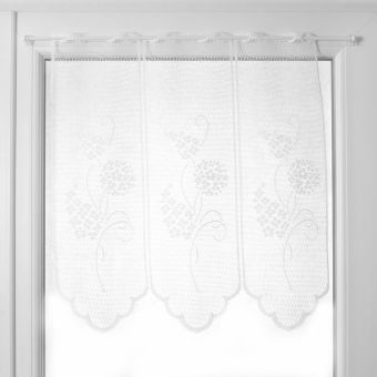 Voilage brise-bise maille hortensia 60 cm