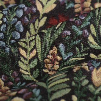 Tissu jacquard Dilleta noir 